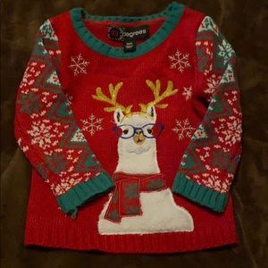 Llama baby Christmas sweater